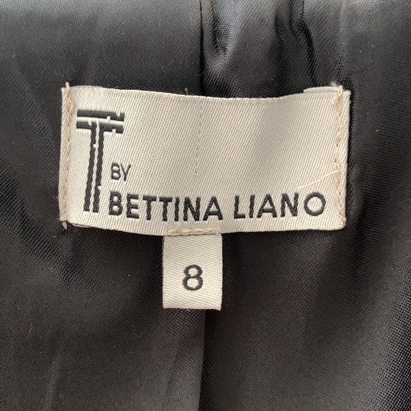 T BY BETTINA LIANO felt and vegan leather coat Size 8 - Picture 11 of 11